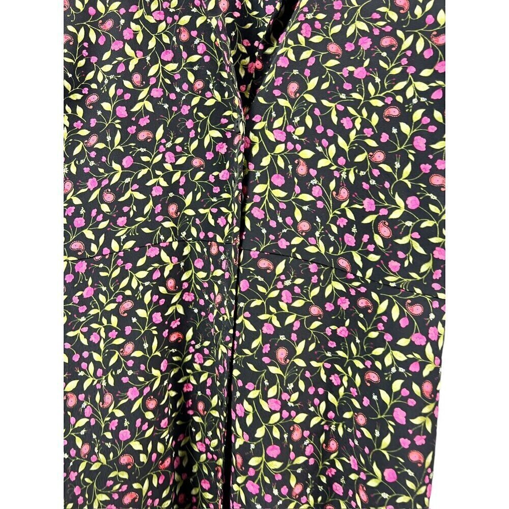 Kathie Lee Women's Long Floral Black Dress - Picture 3 of 6